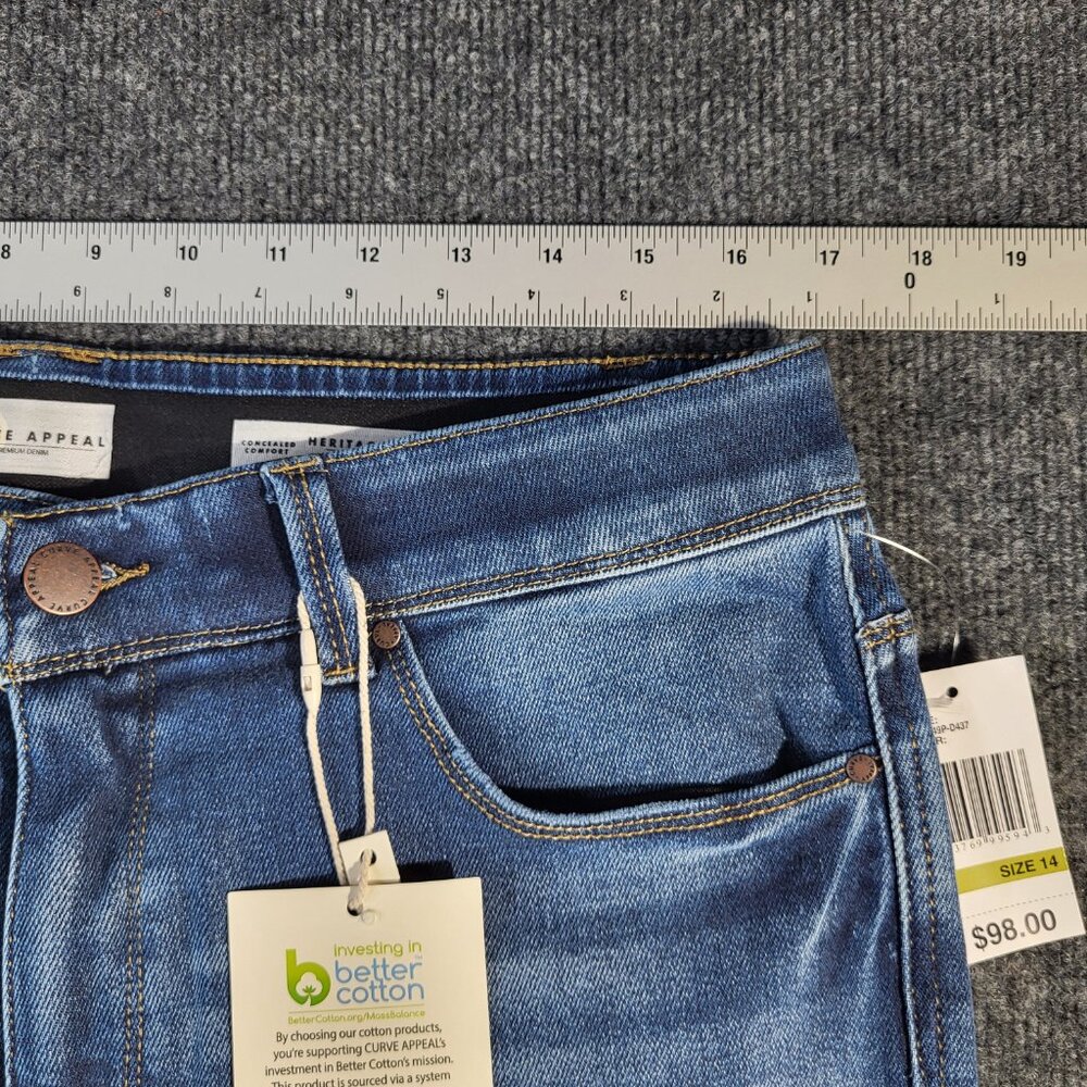 Curve Appeal Women's Jeans Size 14 Nicki High Rise Skinny Capri 14/32 - Picture 11 of 12